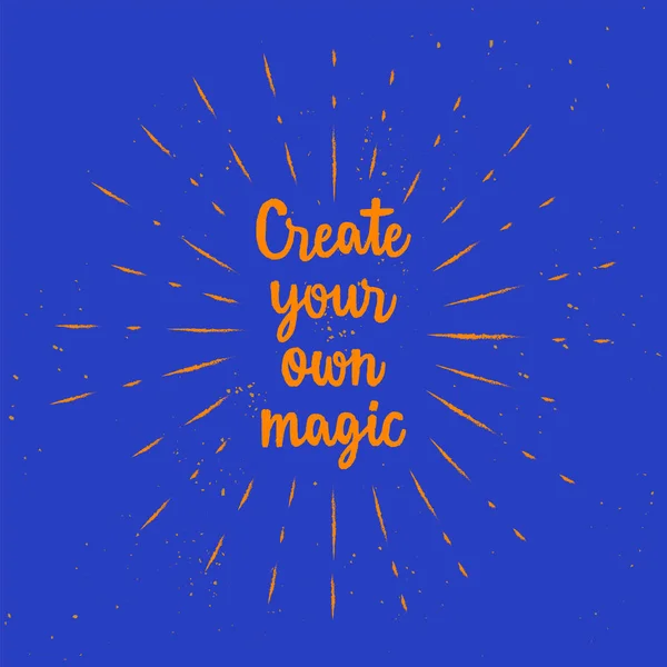Créez Votre Propre Lettrage Magique Main Avec Des Lignes Soleil — Image vectorielle