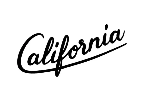 California Lettrage Main Sur Fond Blanc — Image vectorielle