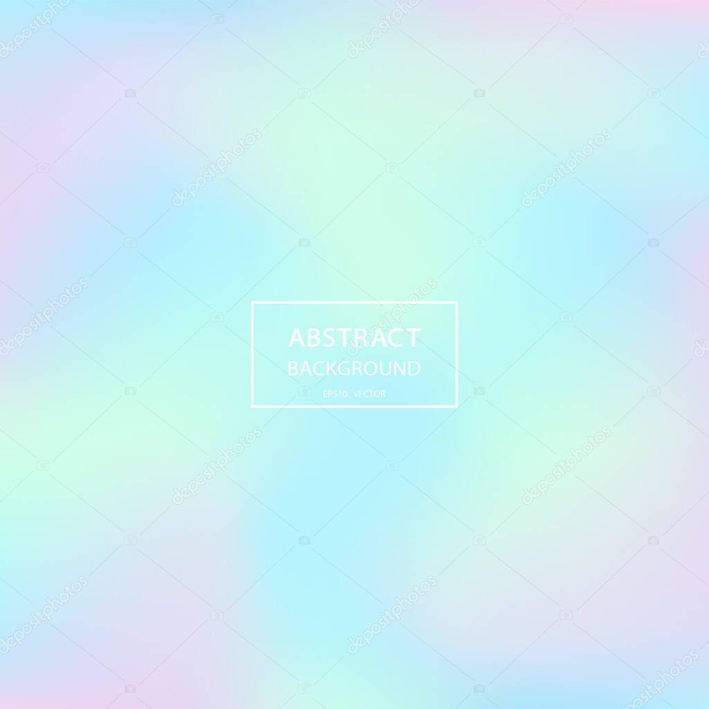 Colorful pastel background with smooth curves. Holographic gradient textures.