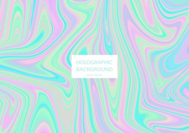 Soyut holografik arkaplan ve pastel renkler. Vektör illüstrasyonu.