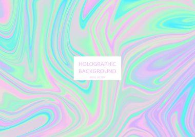 Soyut holografik arkaplan ve pastel renkler. Vektör illüstrasyonu.