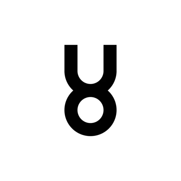 Zwarte Letter Eerste Logo Pictogram Moderne Typografie Ontwerp Sjabloon Elementen — Stockvector