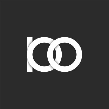 Gri arka planda beyaz 100 numaralı logo. Vektör illüstrasyonu.