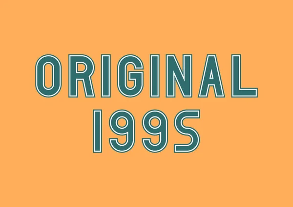 Vert Blanc Année Originale 1994 Texte Sur Fond Orange — Image vectorielle
