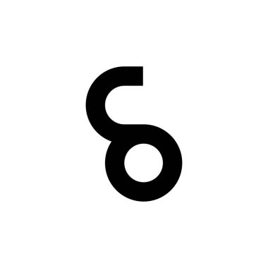 Kara Harf CO ilk logo simgesi. Modern tipografi tasarım şablon elementleri