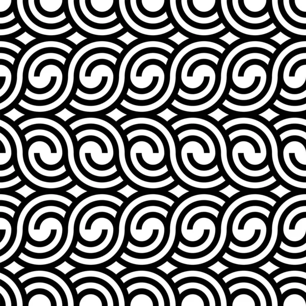 Fond Sans Couture Noir Blanc Des Formes Géométriques Illustration Vectorielle — Image vectorielle