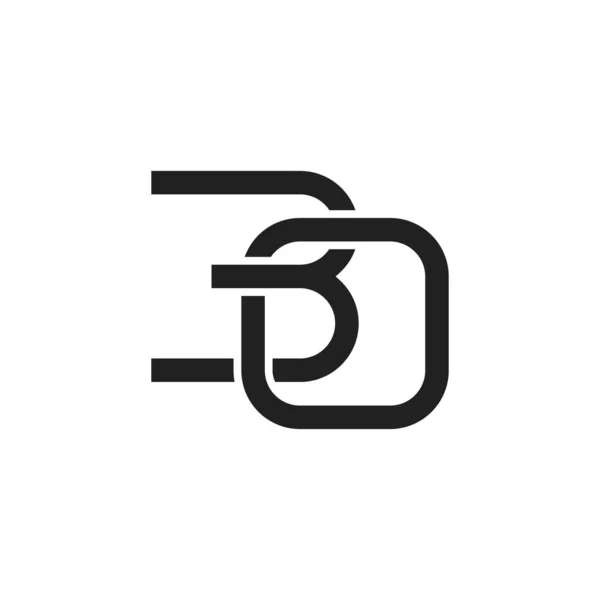 Logotipo Diseño Vectorial Número Con Fondo Blanco Negro — Archivo Imágenes Vectoriales