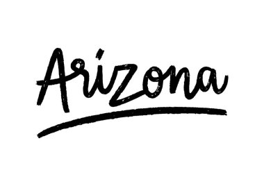Arizona el yazısı beyaz arkaplanda.