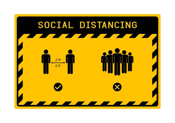 Ícone Distanciamento Social Evitar Covid Coronavírus —  Vetores de Stock