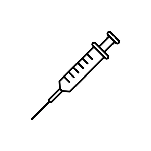 Syringe Vector Icon White Background — Stock Vector