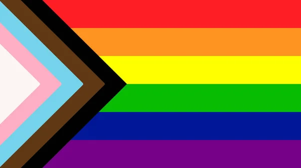 Neue Lgbtq Stolze Flagge Regenbogenmuster Hintergrund Vektorillusion — Stockvektor