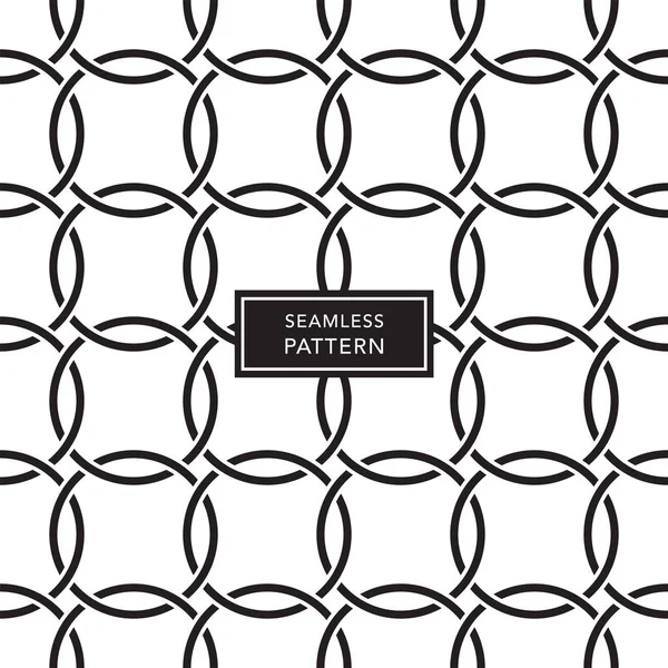 Cover Template Design Mit Schwarz Weiß Verbundenen Kreisen Hintergrund Nahtlose — Stockvektor
