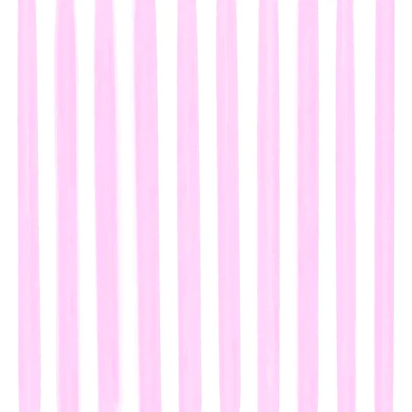 Růžové Bílé Akvarel Pruhované Pozadí — Stockový vektor