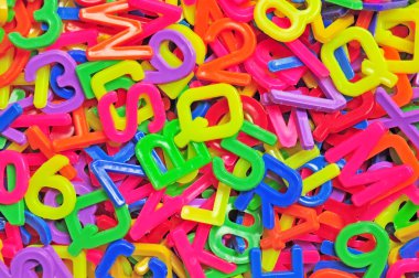 İngilizce alfabe ve sayı arka plan