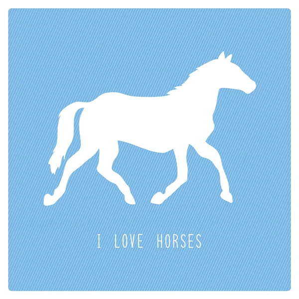 I love horses2 — Stock Vector