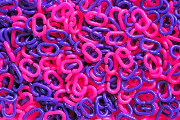 Violet and pink plastic chain — Stock Photo, Image