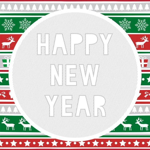 Mutlu yeni yıl tebrik card8 — Stok Vektör