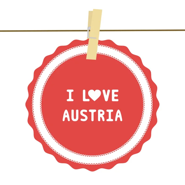 Jag älskar Österrike4 — Stock vektor