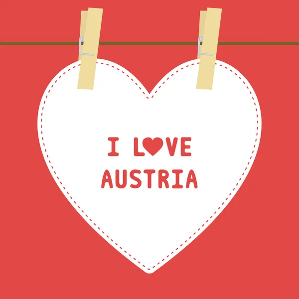 我爱 Austria5 — 图库矢量图片