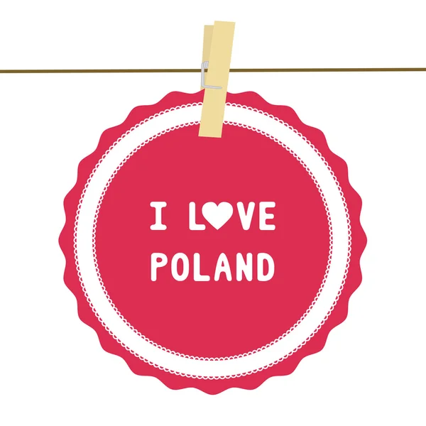 मला पोलंड आवडतो4 — स्टॉक व्हेक्टर