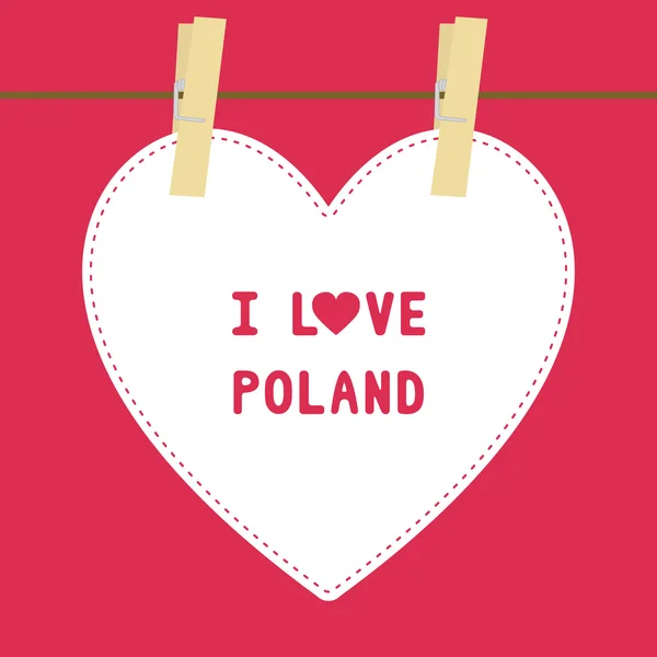 I lOVE POLAND5 — Stock Vector