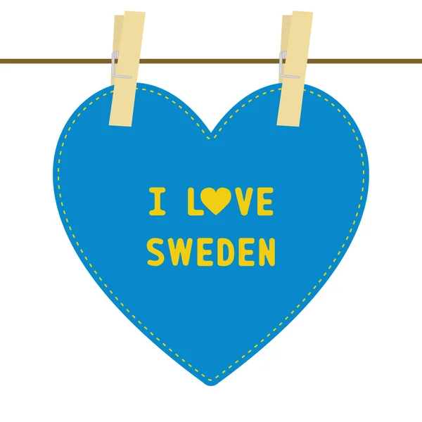 I IOVE SUECIA 6 — Vector de stock