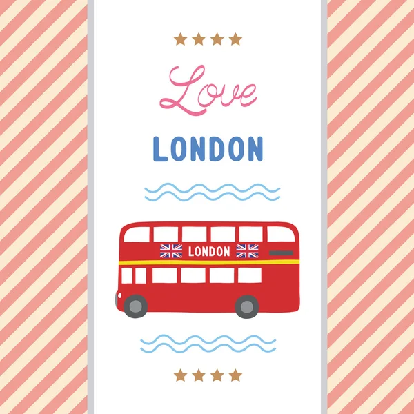愛ロンドン card1 — ストックベクタ