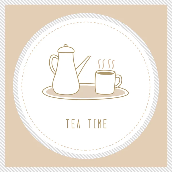 Çay time4 — Stok Vektör