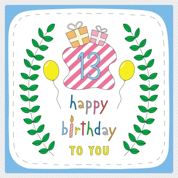 Happy birthday13 — Stock Vector