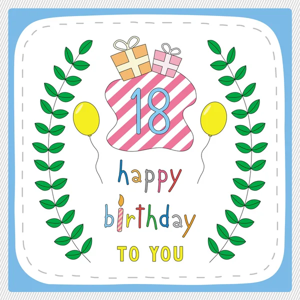 Happy birthday18 — Stock Vector