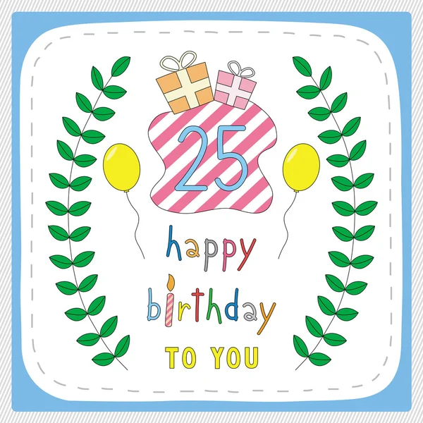 Happy birthday25 — Stock Vector