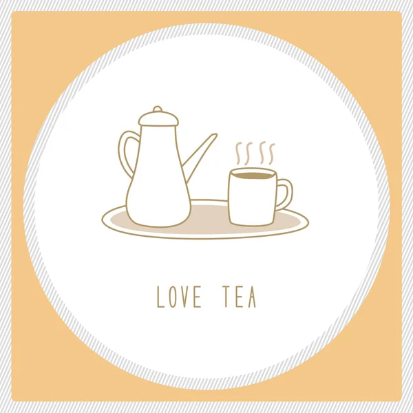 Liefde tea1 — Stockvector