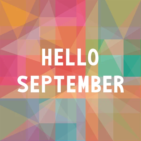 Hello September card1 — Stock Vector