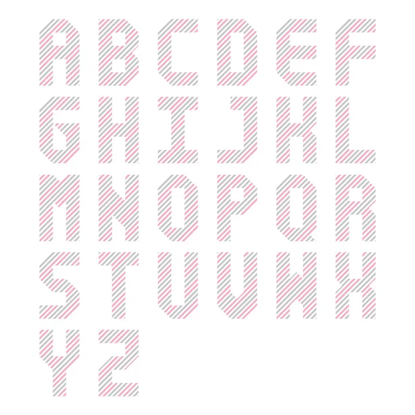 Strepen patroon alfabet letters1 — Stockvector