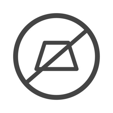 Forbidden sign with one gold bars icon on white background.