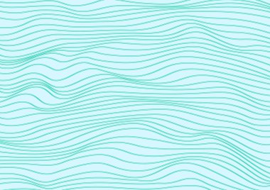 Mavi arka planda yeşil dalgalı çizgiler var. Vektör illüstrasyonu.