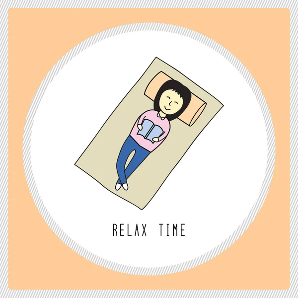 Cartão de tempo de relaxamento — Vetor de Stock