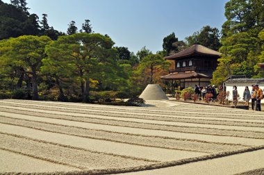 Karesansui beyaz kum manzara