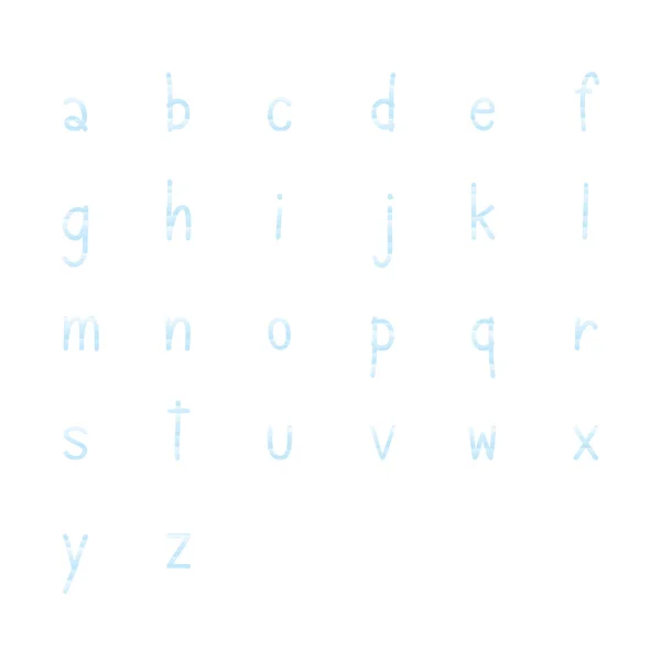 Alphabet bleu écriture à la main set1 — Image vectorielle