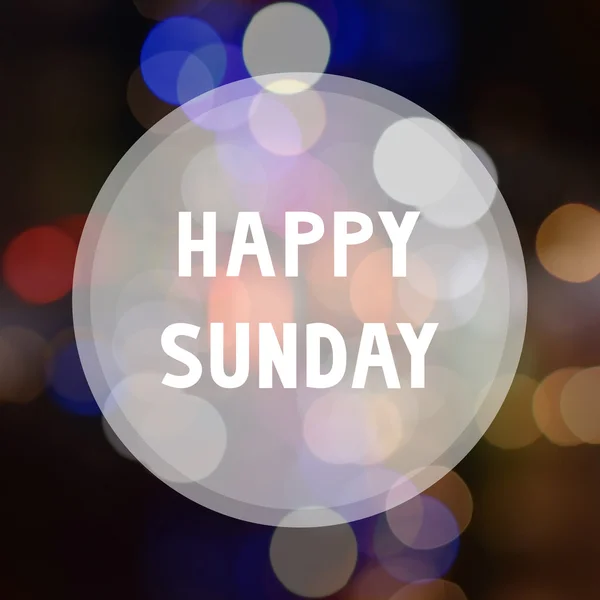 Щаслива неділя на фоні боке — стокове фото