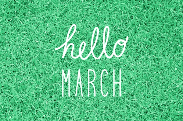 Hello March greeting — Stock Photo, Image