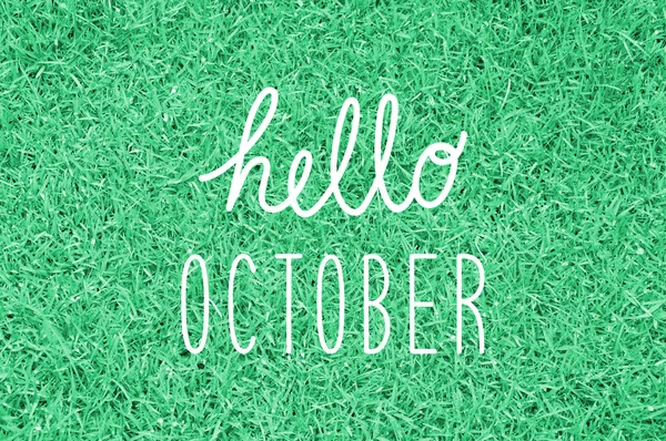 Hello October greeting — Stock Photo, Image