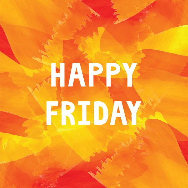 Happy Friday on colorful watercolor1 — Stock Photo, Image