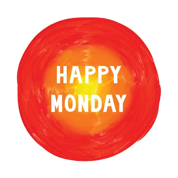 Happy Monday on colorful watercolor2 — Stock Photo, Image