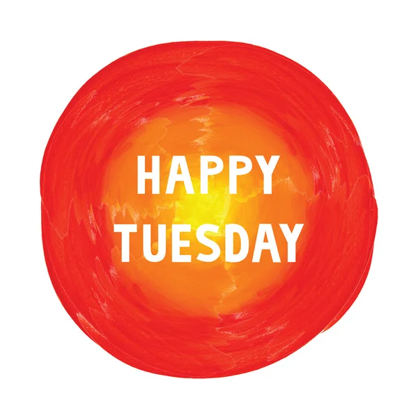 Счастливый вторник на цветной акварели — стоковое фото
