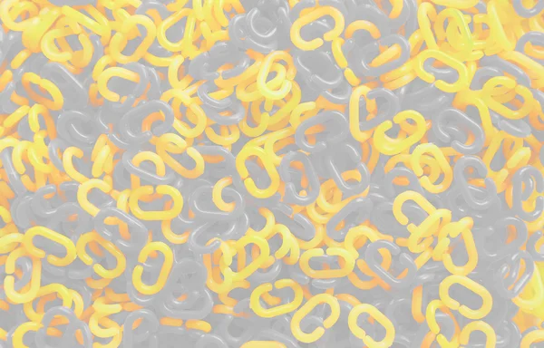 Yellow plastic chain — Stock Photo, Image
