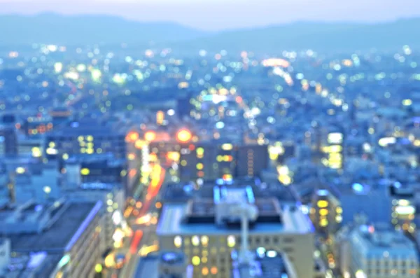 Colorful bokeh of Kyoto city — Stock Photo, Image