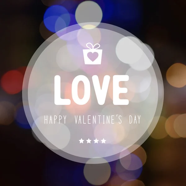 Joyeuse Saint-Valentin sur fond bokeh1 — Photo