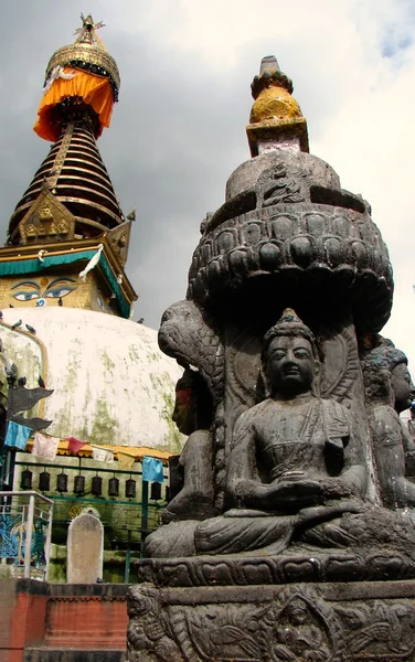 Escultura en el lugar en kathmandou Fotos de stock libres de derechos