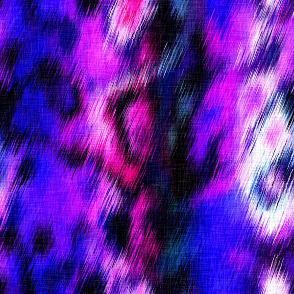 Arc-en-ciel flou aquarelle tissé toile de fond texture. Grunge angoissé cravate teinture mélange motif sans couture. Effet de tissu glitch ombre brillant panaché partout imprimer. — Photo